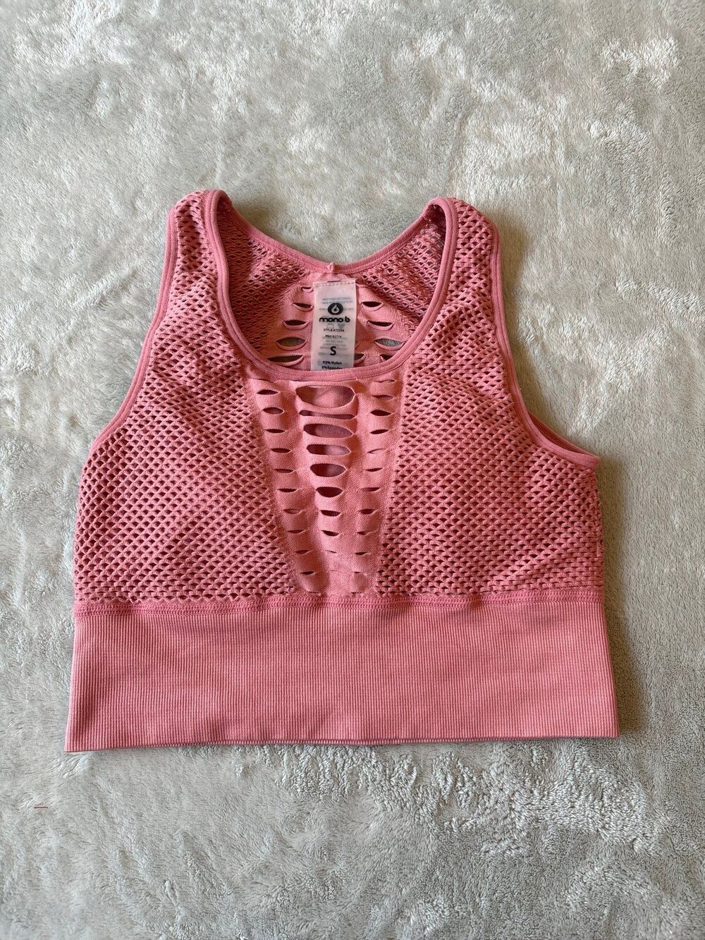 Sports Bra bralette light dusty pink racer back breathable summer gym athletic